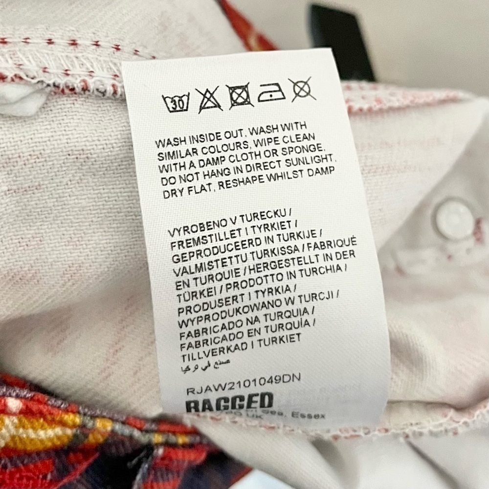 NWT The Ragged Priest Ragged Jeans Register Flare Jeans in Red Checkers‎ Size 24 - Picture 14 of 14